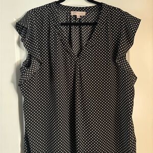 Philosophy Black and White Polka Dot Blouse